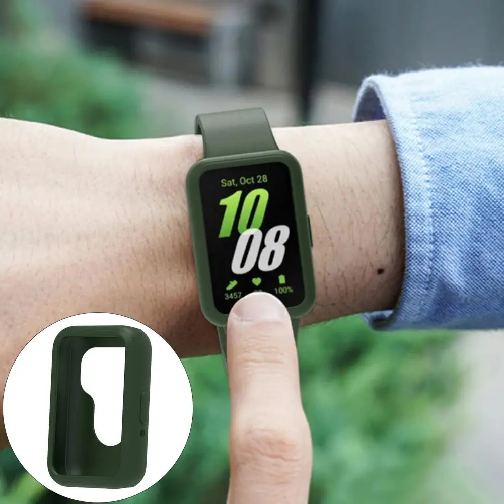 Smartwatch Silicone Protective Case Anti-Scratch Watch Protective Bumper Shell Cover Bumper Frame for SamsungGalaxy Fit 3