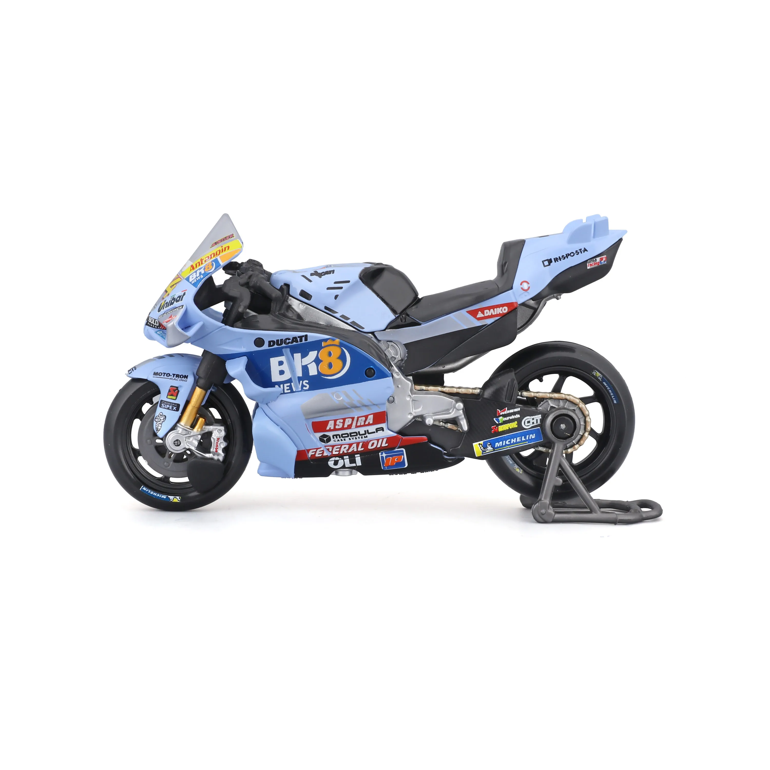Maisto 1:18 # 73 Alex Marquez # 54 Giannantonio 2025 BK8 Gresini Racing Moto GP Motorradmodell aus Gusslegierung, Sammlerstück, Geschenk, Spielzeug – Detail 10