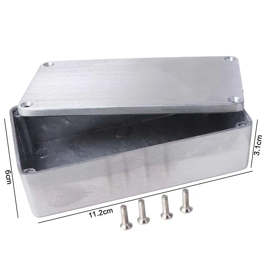 Durable 1590B Effects Pedal Enclosure Aluminum with Screws Aluminum Stomp Box Silver Guitar Sell Guitar Effect Cases 1590 Series