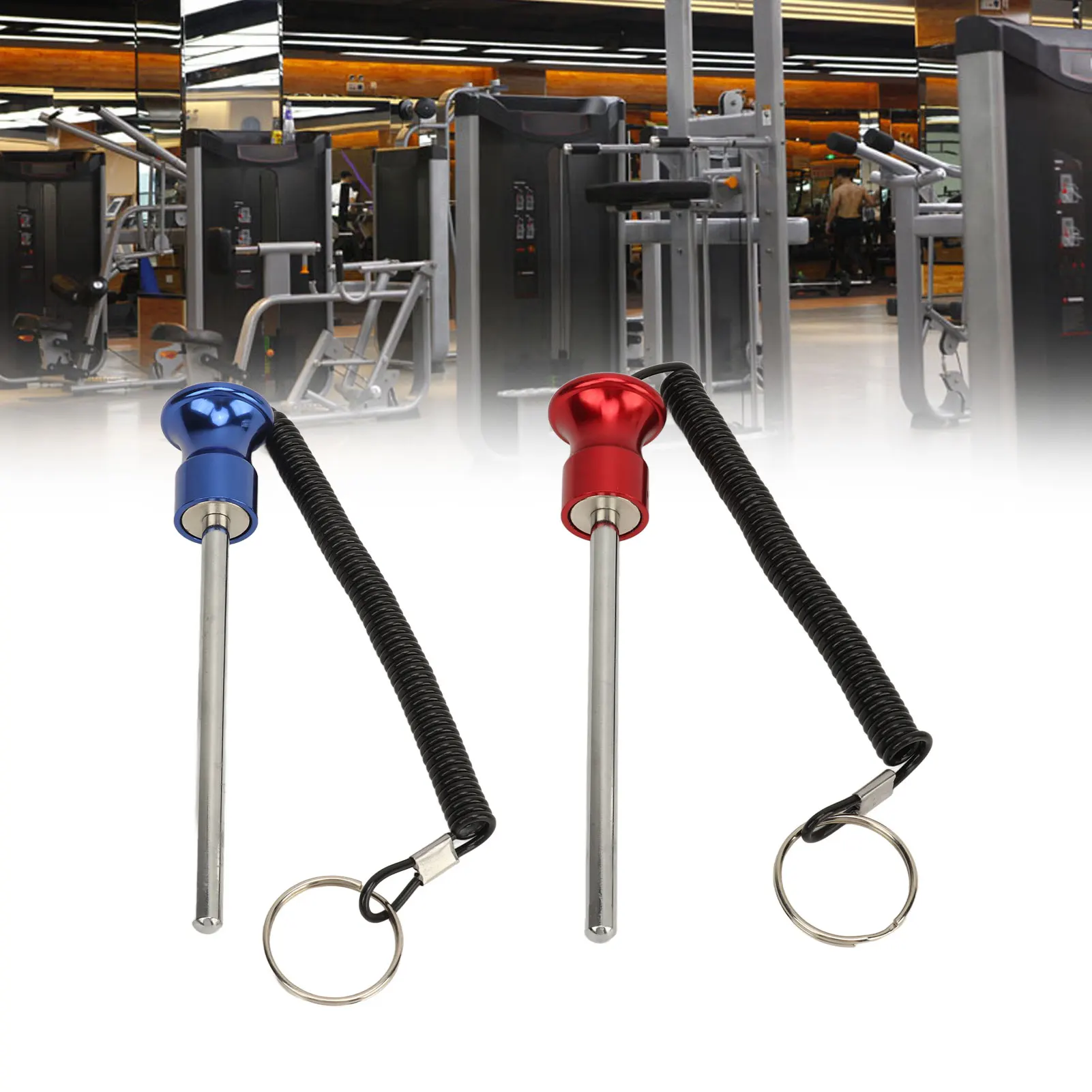 Picture 5: Weight  Locking Pin Gym Weight  Pin Pull Rope Design Easy To Use 8x125mm Magnetic for Strength Training Accessories