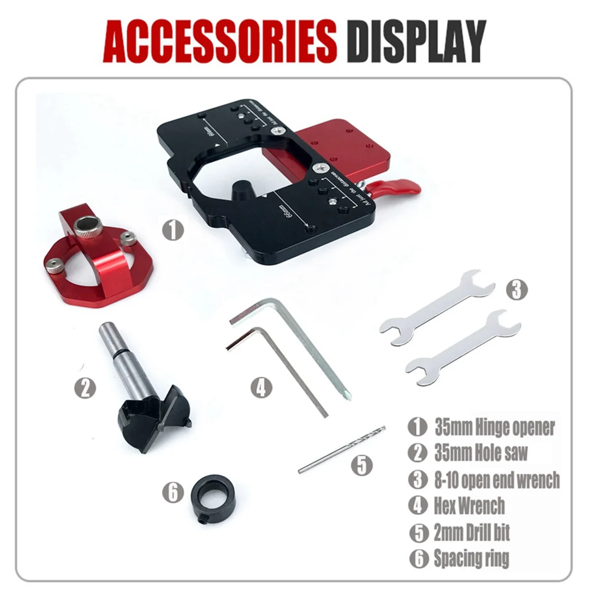 ABNJ 35mm Concealed Door Hinge Clamp Accurate Locking Cabinet Hinge Clamp Pocket Hole Clamp Adjustable Quick Punch Cabinet