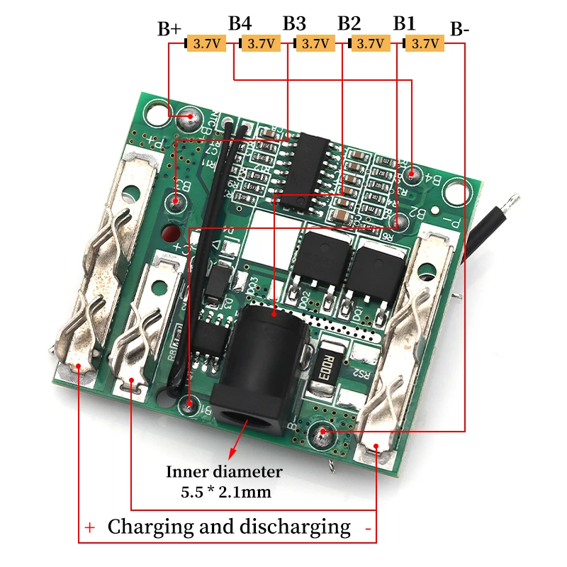 5S 18V 21V 20A Battery Charging Protection Board Li-Ion Lithium Battery Pack Protection Circuit Board BMS Module For Power Tools