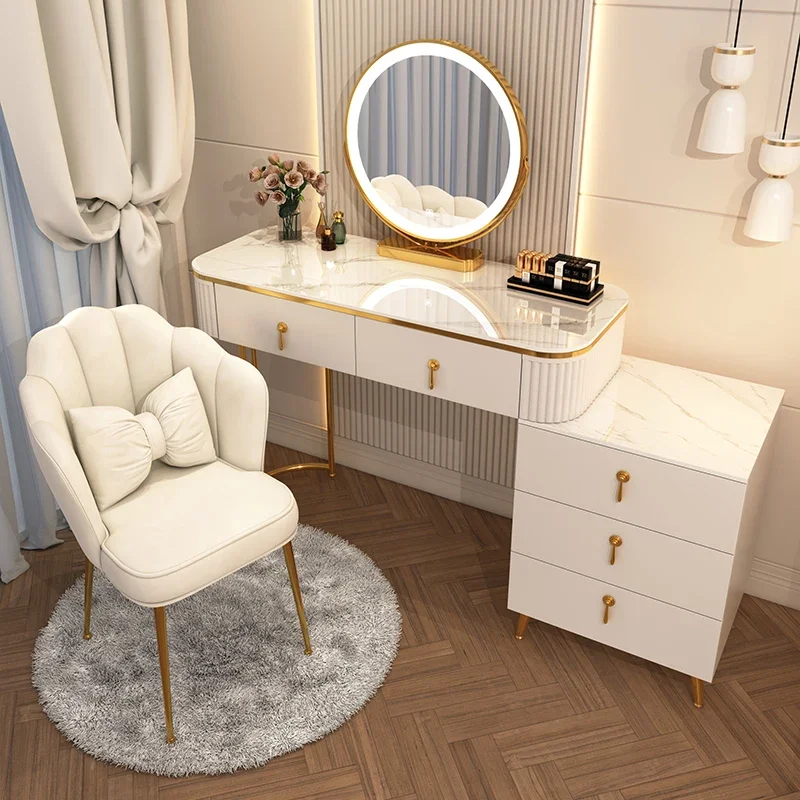 Tocador nórdico De lujo para niñas, mueble De almacenamiento con cajón, Tocador De Maquillaje moderno para dormitorio