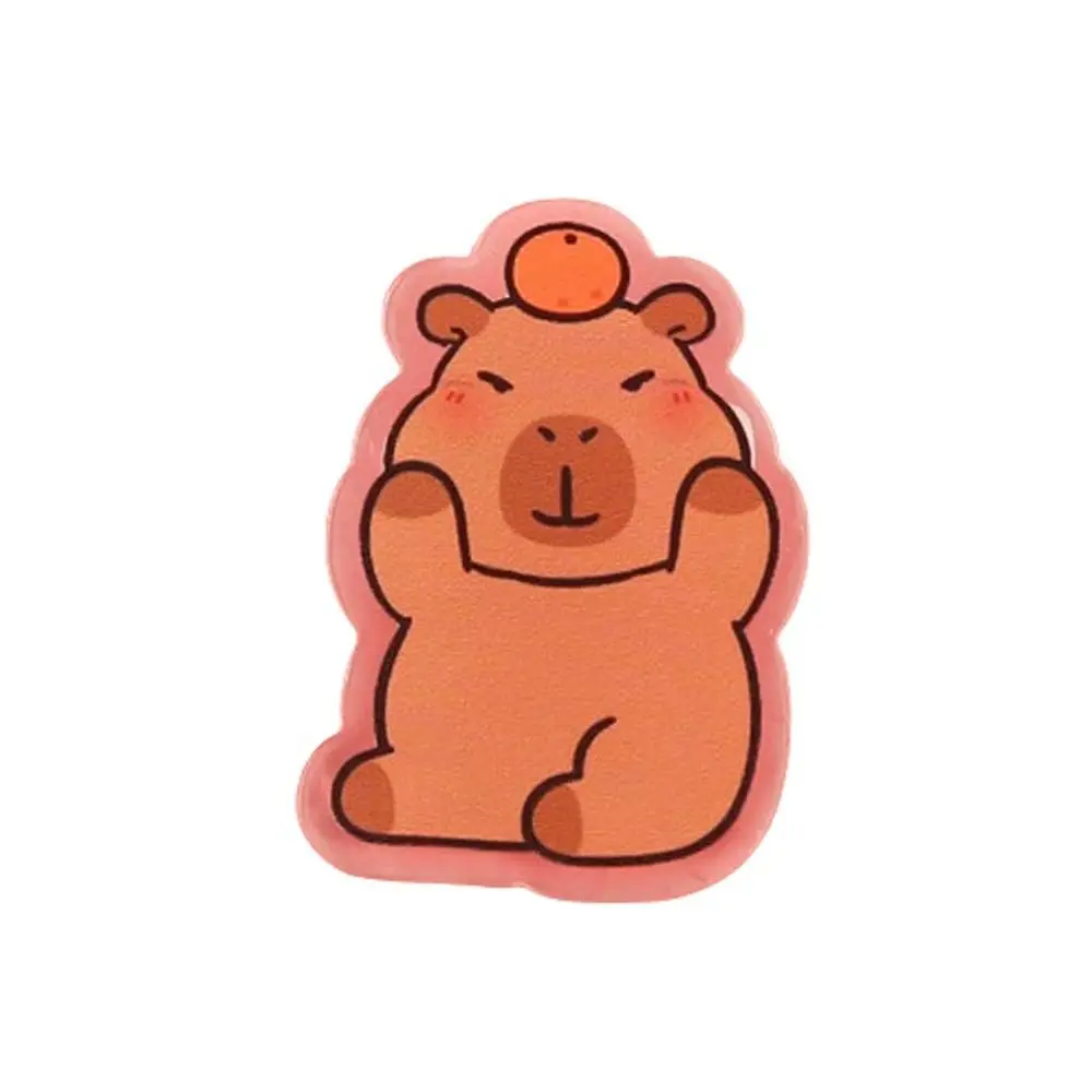 مجوهرات دبوس الصدر الاكريليك كابيبارا دبوس لطيف التلبيب كابيبارا بروش كابيبارا مضحك كابيبارا شارة ظهره ديكور #1