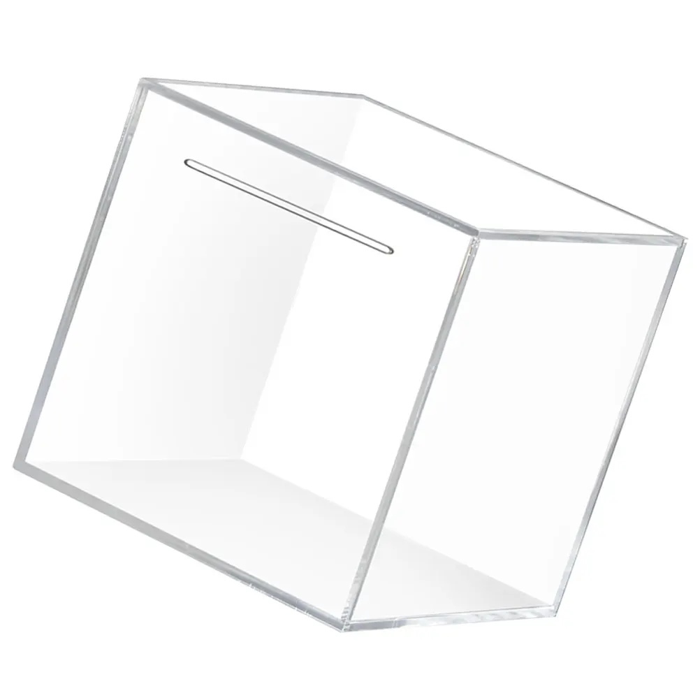 

Acrylic Piggy Bank 15x15x15cm Transparent Money Saving Box Clear Cube Storage Cash Container Reusable Acrylic Savings Jar