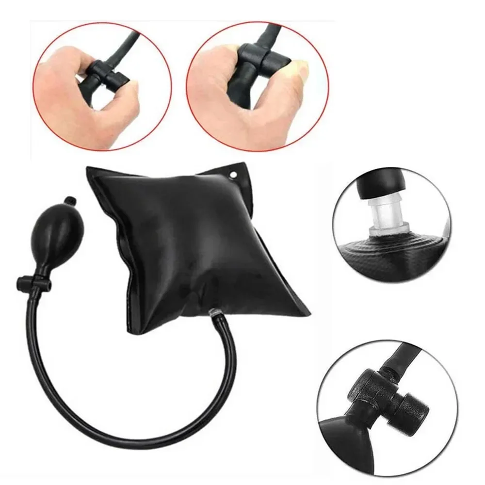 1Pcs Air Pump Bag Wedge Cushion Automotive Car Inflatable Shims Hand Tools Black