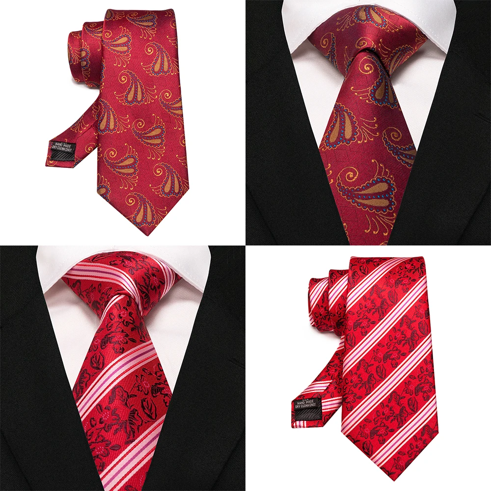 EASTEPIC Blau Rot Gelb Krawatten für Männer Bunte Krawatten mit Floral Designs Elegante Zubehör von Jacquard für Männliche Freunde – Detail 4