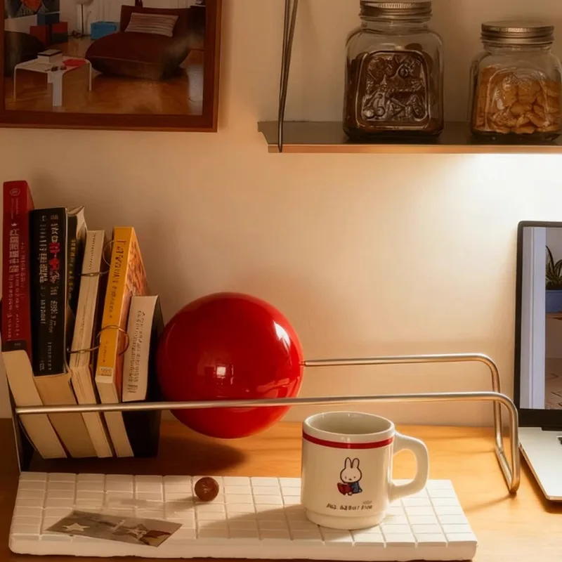 الإبداعية تحديد رف الكتب منتصف القرن الحديثة سطح المكتب حامل كتب رف المجلات العائمة لمكتب فريد باوهاوس ديكور المنزل #3