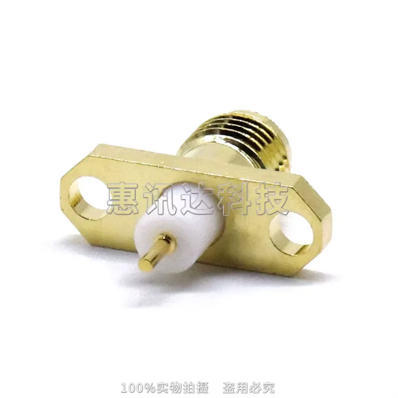 SMA-KFD4 diamond SMA with two-hole flange fixed connector, insulator length 4MM conductor length 3MM