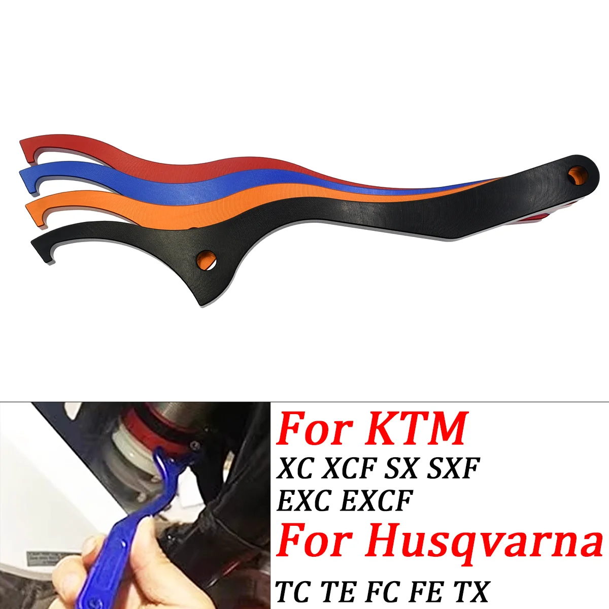 

CNC Rear Damping Shock Absorber Spanner Wrench Tool For KTM SX SXF XC XCF EXC For Husqvarna TE FE TC FC TX FX 125-501 Models