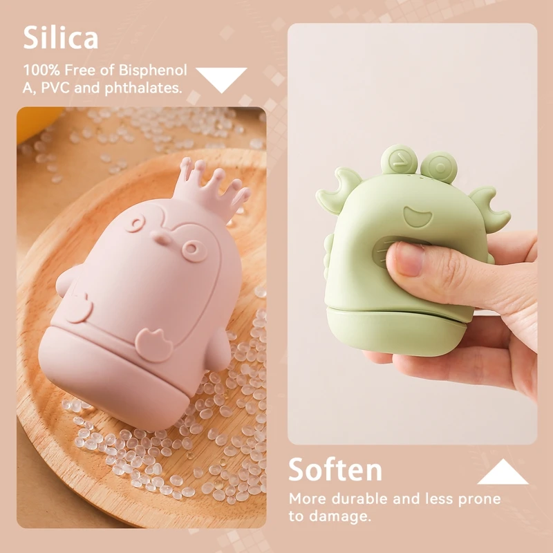 Jouets de douche en silicone pour bébés, 4 pièces/ensemble, jouets de bain en silicone sans BPA pour enfants