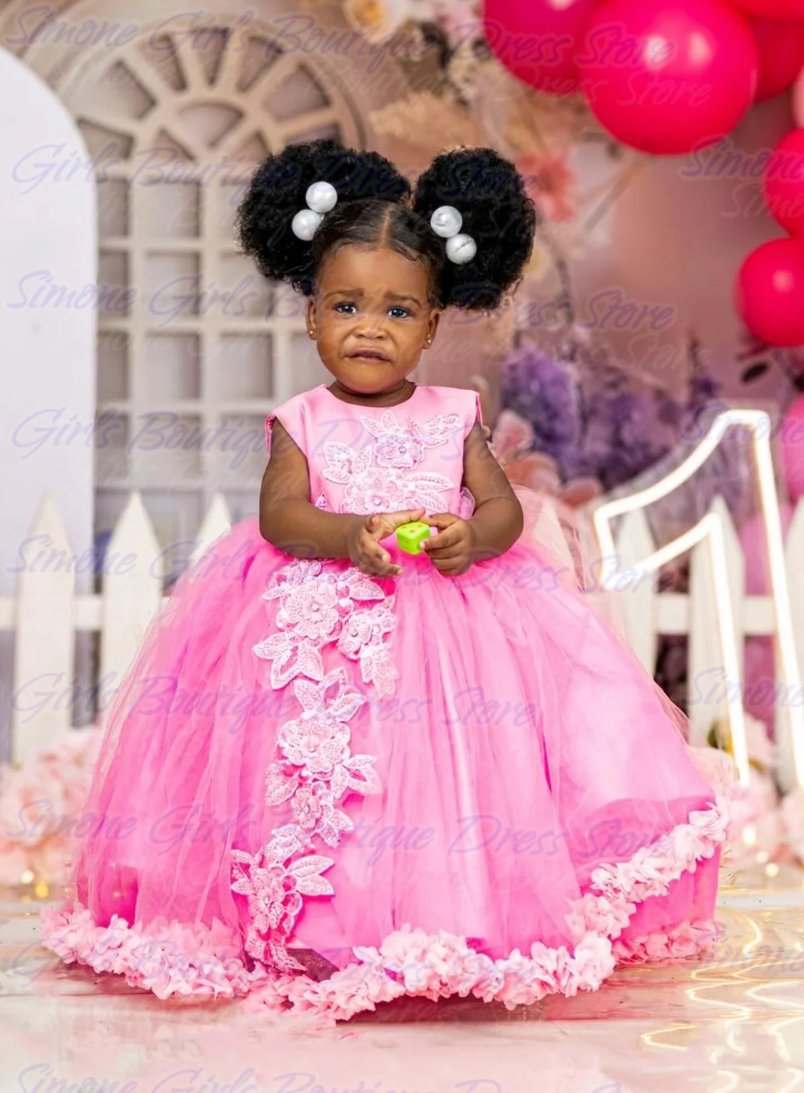 Vestido blanco sin mangas con estampado bordado en la espalda, falda, vestido de baile, vestido de niña de flores para boda, primera comunión, fiesta de cumpleaños
