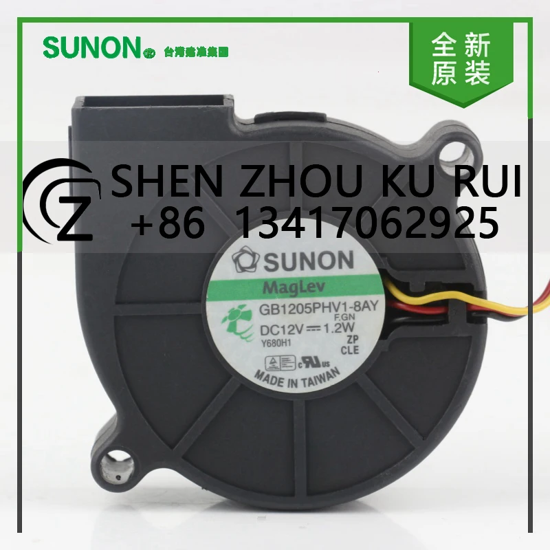 

Sunon 5 В 24 В 48 В постоянного тока 12 В 1,2 Вт AC EC 5015 50X50X15 мм 5 см преобразователь частоты с магнитным подшипником 3-проводной GB1205PHV1-8AY-ZP охлаждающий вентилятор