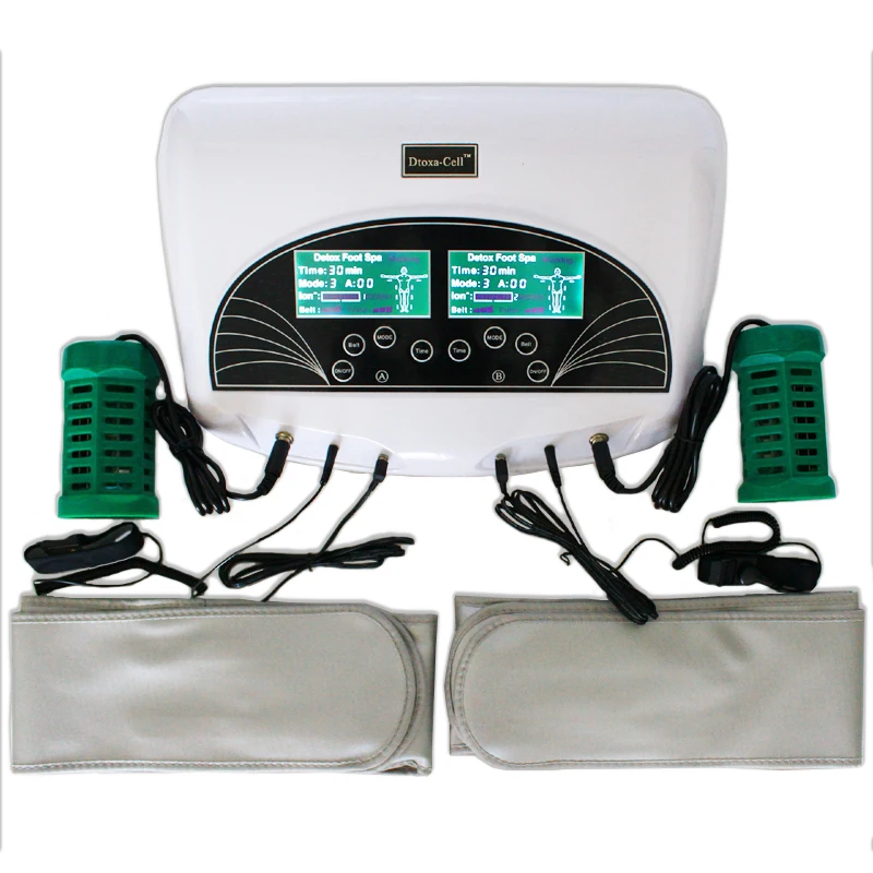 Dual Ionic Cleanse Detox Foot Spa Hydrogen Machine for Two Person Use at The Same Time with Far Infrared Heating Belts