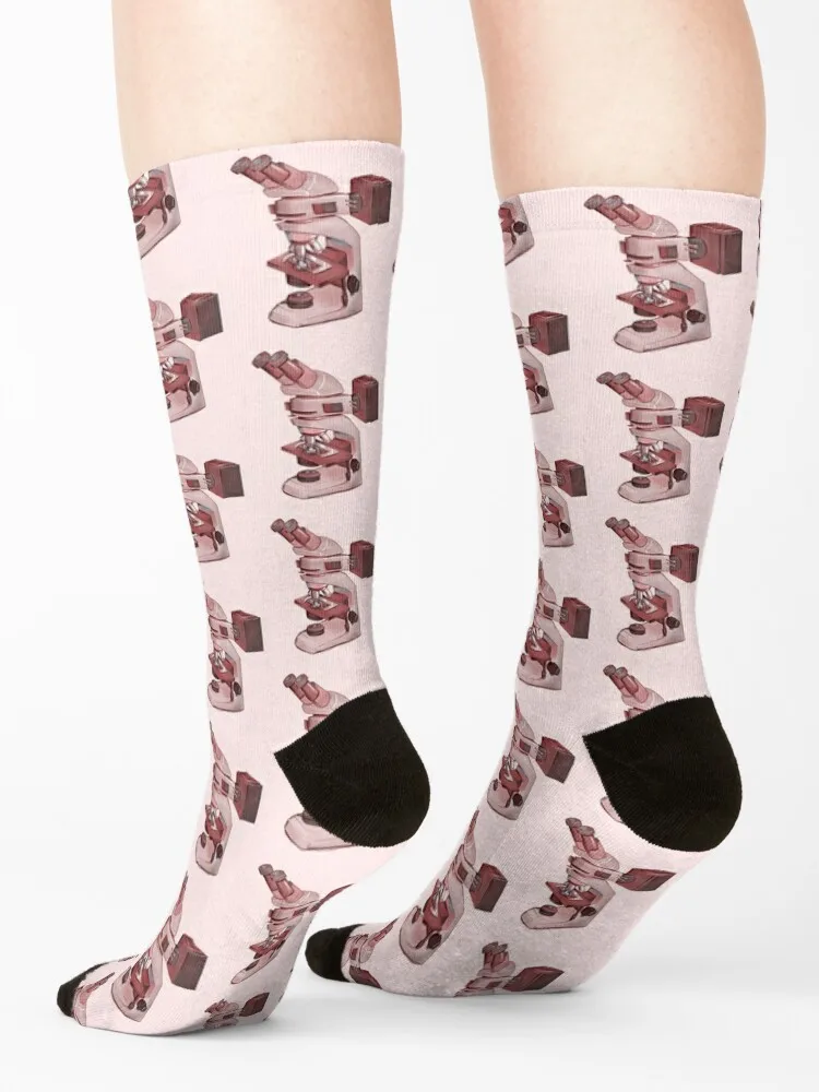 Pink microscope Socks gym crazy Sports winter thermal Designer Man Socks Women's