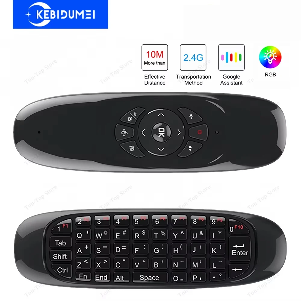 Беспроводная клавиатура 2,4G, летающая мышь, мини-клавиатура с ИК-обучением для ПК, проектора, ТВ-приставки для ноутбука