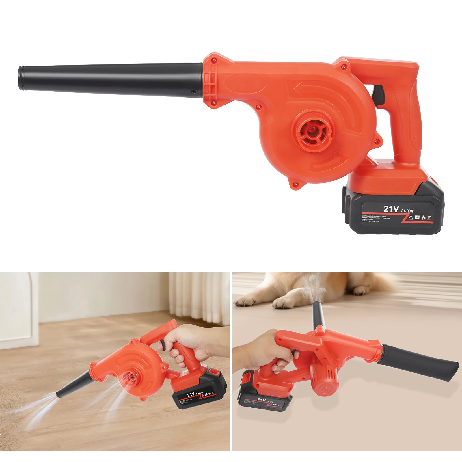 5.4kPa Battery Powered Cordless Blower,Suction Blowing Machine with Battery,Electric Leaf Blower for Cleaning Leaves,Dust