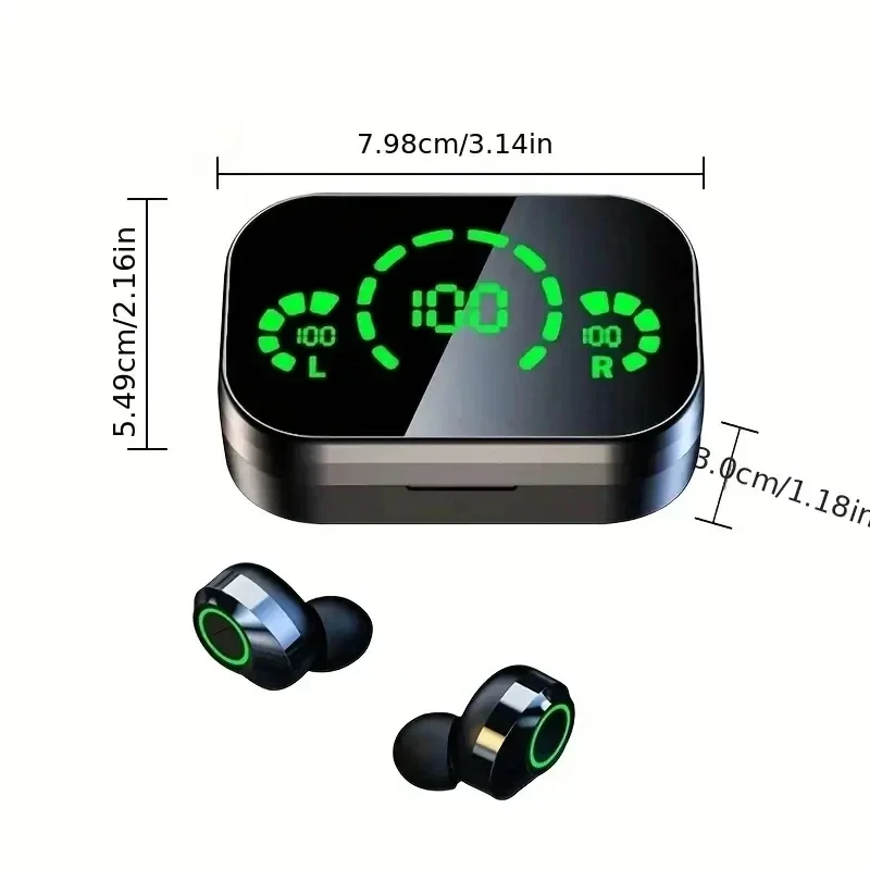 Wireless Bluetooth Headset with Mic Earbuds Charger Box Bluetooth Earphones Stereo Wireless Headphones  for sports and cycling