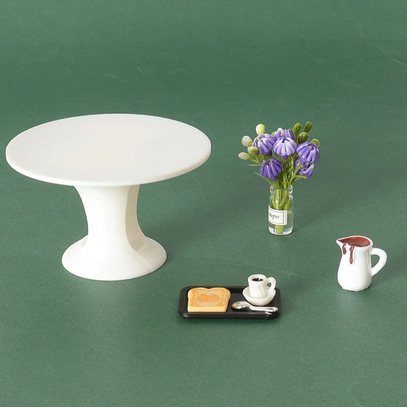 

Miniature Dollhouse End Table 1/12 Scale Toast Pretend Play Toys Miniature