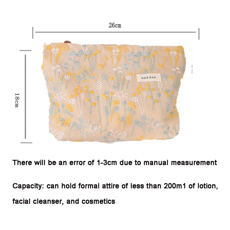 Retro Women\'s Makeup Bags Large Cosmetic Bag Travel Make Up Organizer Toiletries Multifunction Canvas Storage Bag Makeup Case