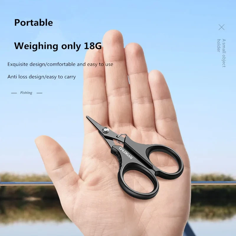 Titanium coated stainless steel fishing scissors pliers for cutting PE braided wire, carp outdoor fishing tool accessories