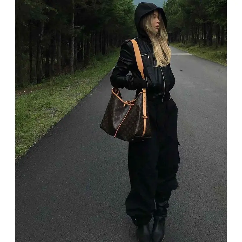 Classic Sle Jaet oulder Pads Outdoor Wear Punk Sle Autumn Winter Top Women's Faion ort Coat No Brand Registered