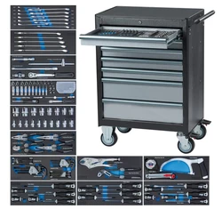 2023 Tool Cabinet With Drawers With Hand Tools Set Auto Repair Storage Full Of Tools Drawer Trolley