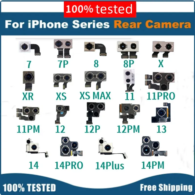 

Hot selling Camera For iphone X XS XR XS MAX 11 11PRO MAX 12PRO 13 14PLUS 14 PRO MAX Rear Camera Back Camera Flex Cable