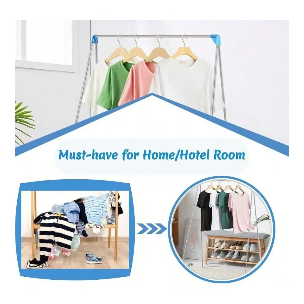 Garment Rack, Compact Folding Clothes Drying Rack, Clothing Rack Travel, Camping, RV, Dance Costume, Laundry Indoor, Outdoor Up