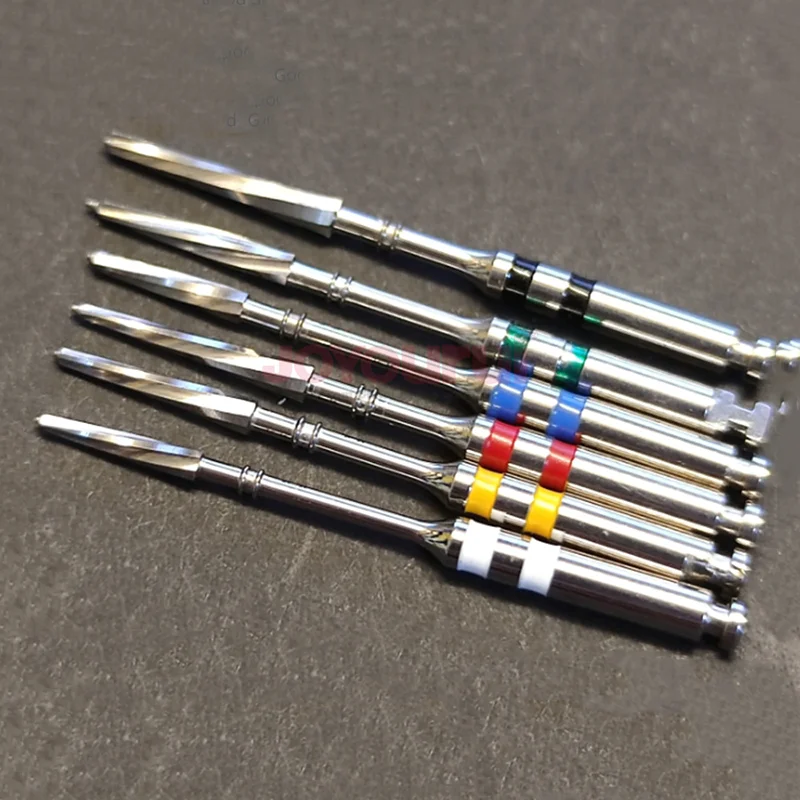 

6pcs/pack 32mm Dental Reamers Stainless Steel U-Drills For Screw Post Fiber Post Drills Clinic Lab Material Dentistry Tools