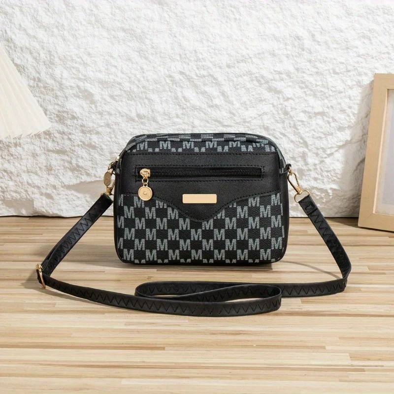 Niche exquisite trendy women's bags M-printed retro small square bags large capacity lightweight camera bags shopping fashion