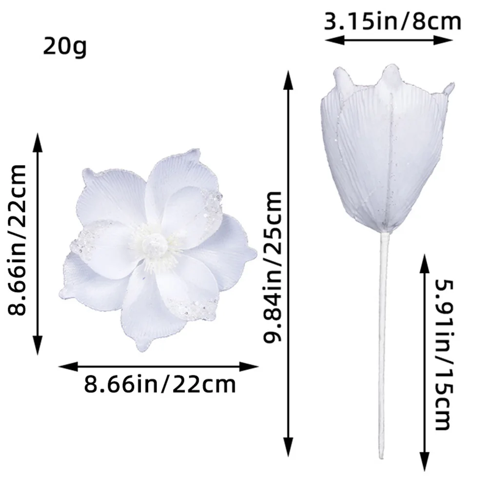 البونسيتة الاصطناعية لعيد الميلاد ، مزيفة ، باقة زهور ، أشجار الكريسماس ديكور الفناء ، زهرة 1: #5