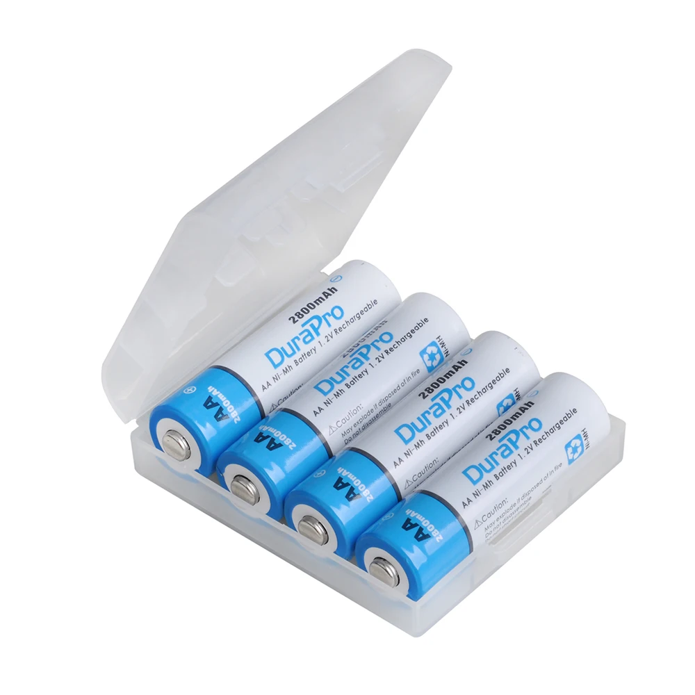 Durapro AA Rechargeable Battery 2800mah 1.2V Ni-MH Rechargeable Bateria Batteries for Led Light Toy Mp3