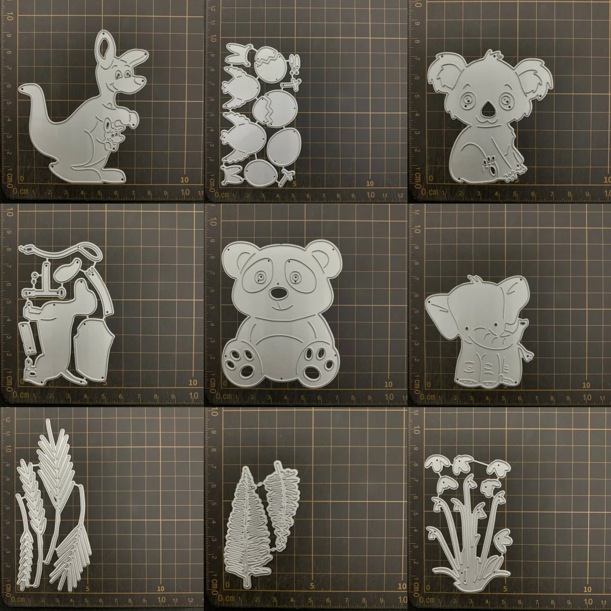 9 kinds Kangaroo Koala Panda Metal Cutting Dies Stencils For DIY Scrapbooking Decorative Embossing Handcraft Die CutsTemplate