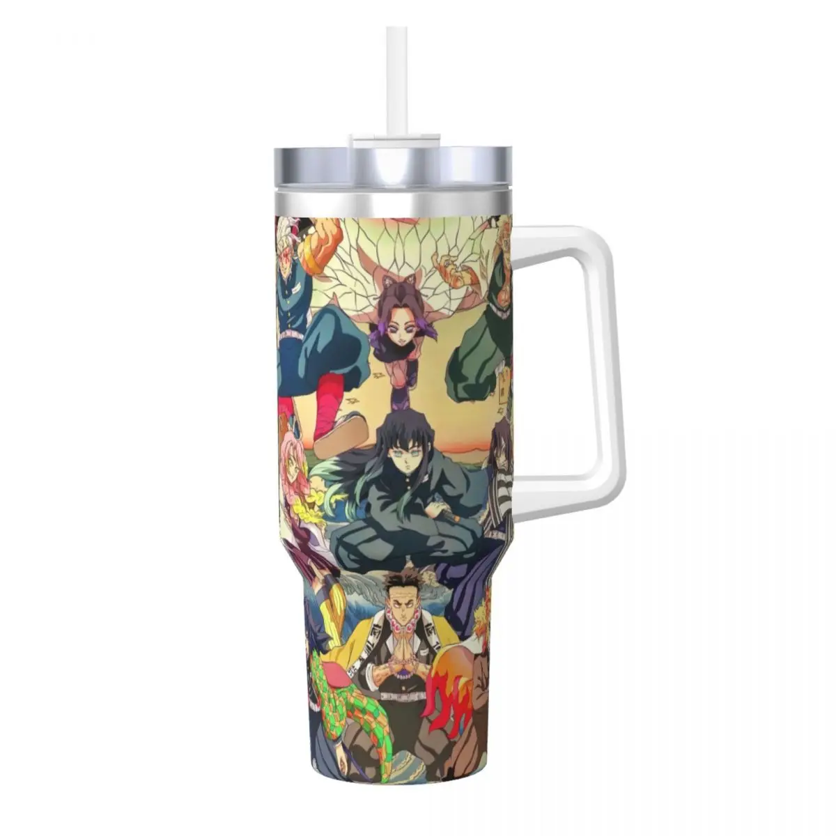 

Demon Slayer 40 Oz Ultimate Tumbler with Handle and Straw Vacuum Insulated Tumbler