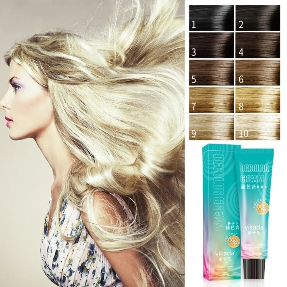 Natural White Gold Fading Paste 9 Degrees Quick Fading Hair Bleaching Agent Long Lasting Hair Bleach Color Hair Fading Agent