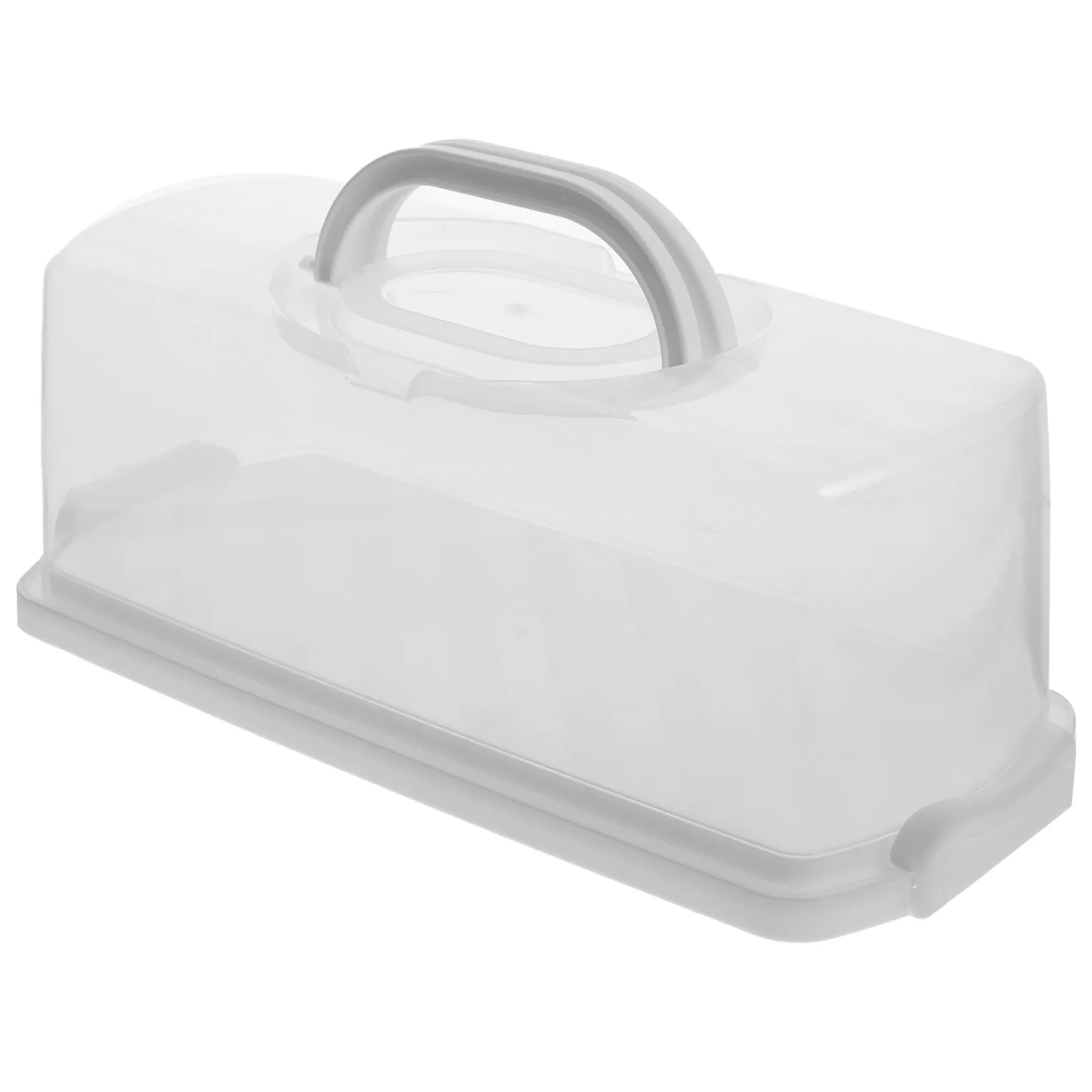 

Rectangular Toast Box Portable Bread Container Cake Storage Airtight Loaf Keeper White Handheld Picnic Travel Packaging Gift Box
