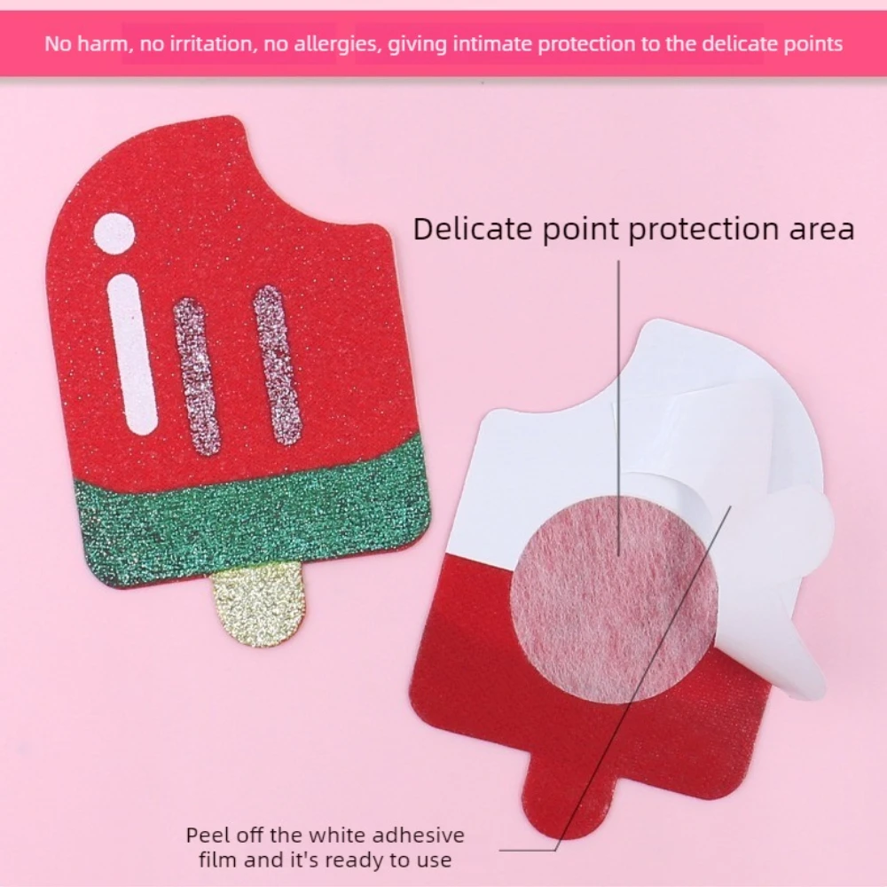 Sexy Glitter Nipple Cover Pasties Women Strawberry Watermelon Lollipop Breast Petals Stickers Rave Festival Party Lingerie Pads image 5