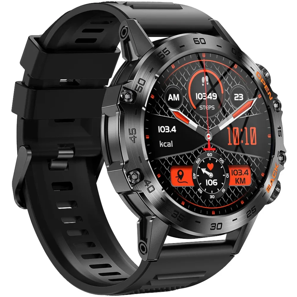 Custom Round Touch Screen BT Call Mujer Montre Connecte Hombres Red Waterproof Outdoor Sport Inteligente Relojes Smart Watch