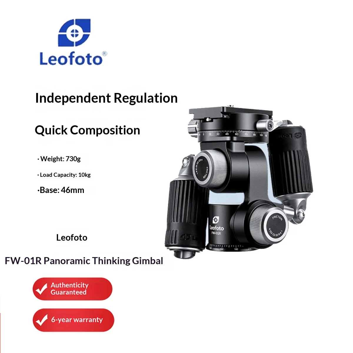 

Leofoto FW-01R Professional Photography Tripod with Foldable Dual Handles and 3D/4D Panoramic Head