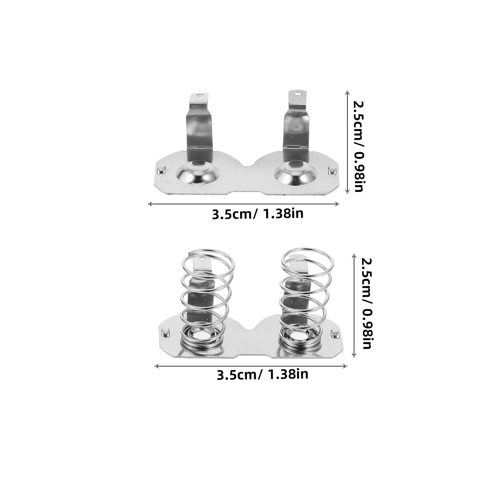10Sets Battery Spring Plates Wear Resistant Contact for 18650 Battery Replacement Suitable for Flashlight Batteries Spring