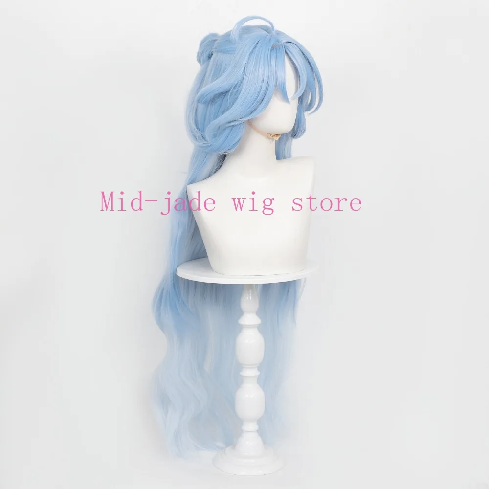Qingxiao Cosplay Wig Gradient Hair Detachable Bun for Spring Game Expo Character Party and Photo Shoot