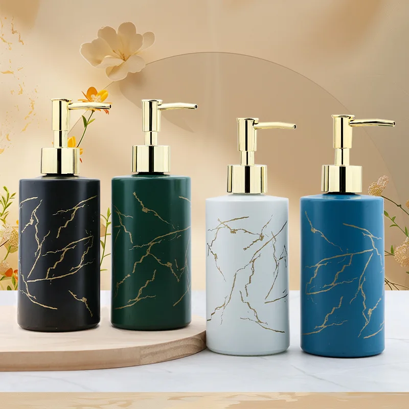 

320 мл белый дозатор мыла для рук с золотым насосом Chorme, многоразовый шампунь, косметический насос, бутылка для ванной и кухни