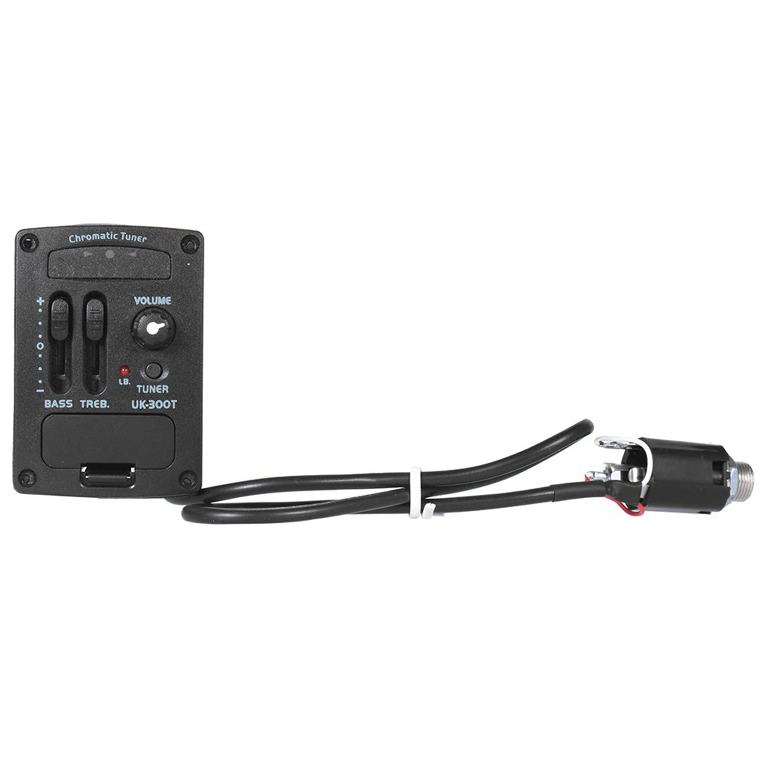 ABKV-1 Set Uk-300T Ukulele Piezo Pickup Preamp 2-Band Eq Equalizer & 4 Pcs Metal Opened Ukulele Uke Tuning Pegs Tuners