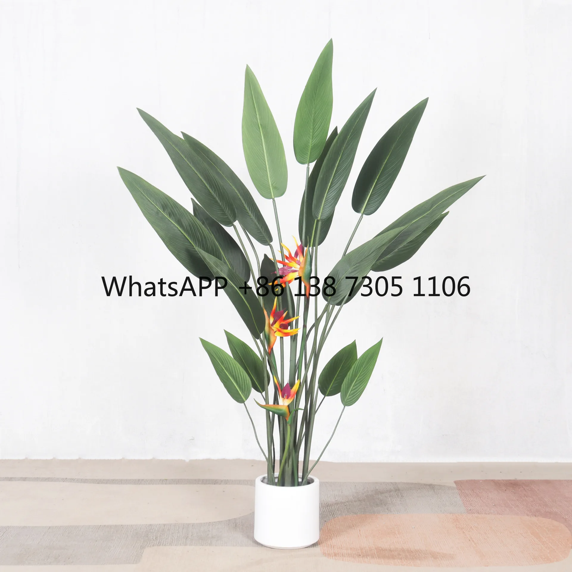 

Simulation bird of paradise potted crane orchid plant thickened sardine cloth traveler banana office decoration canna fake tree