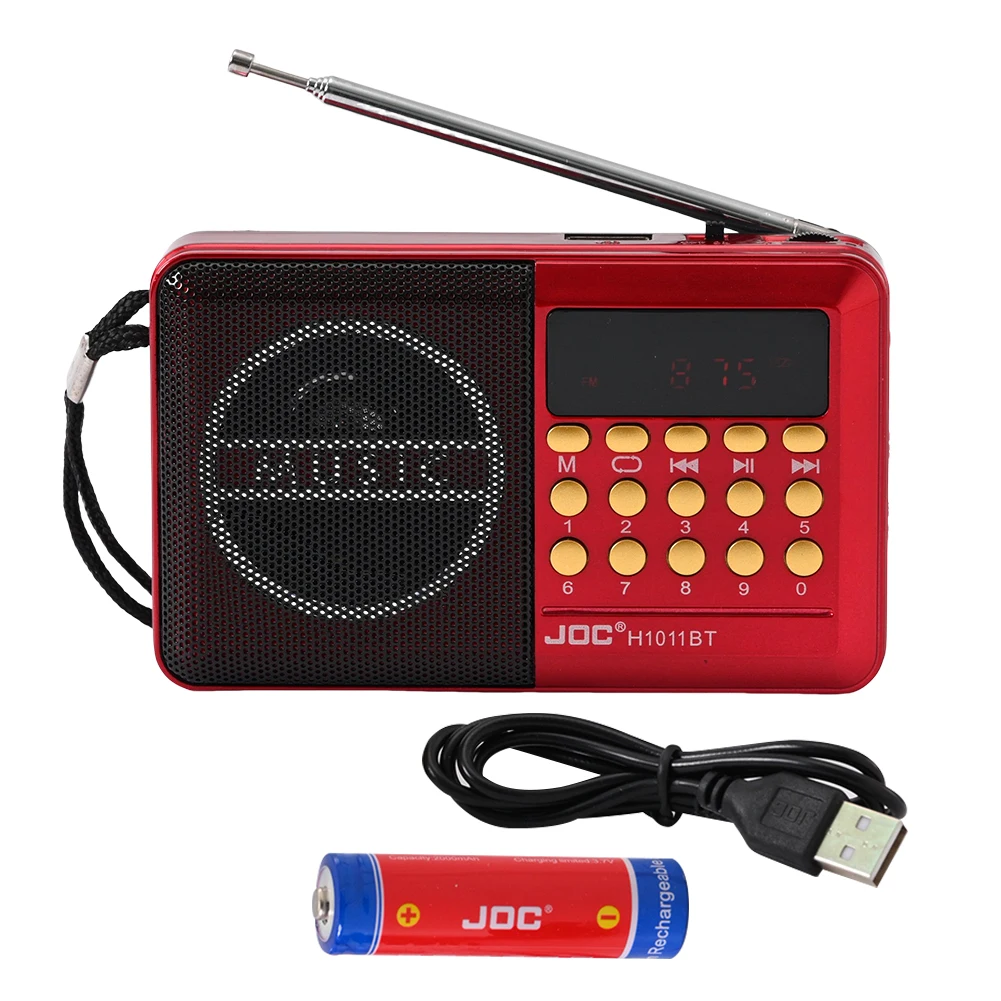 FM Portable Radio Rechargeable Pocket Radio with LED Display for Home Travel Gifts for Seniors Elderly