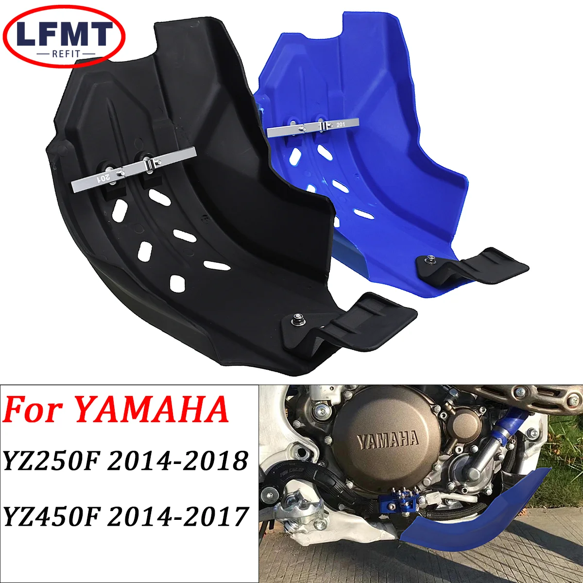 Skid Plate Engine Guard Cover Protector For YAMAHA YZ250F 2014-2018 YZ450F 2014-2017 YZ 250F 450F Motorcycle Accessories