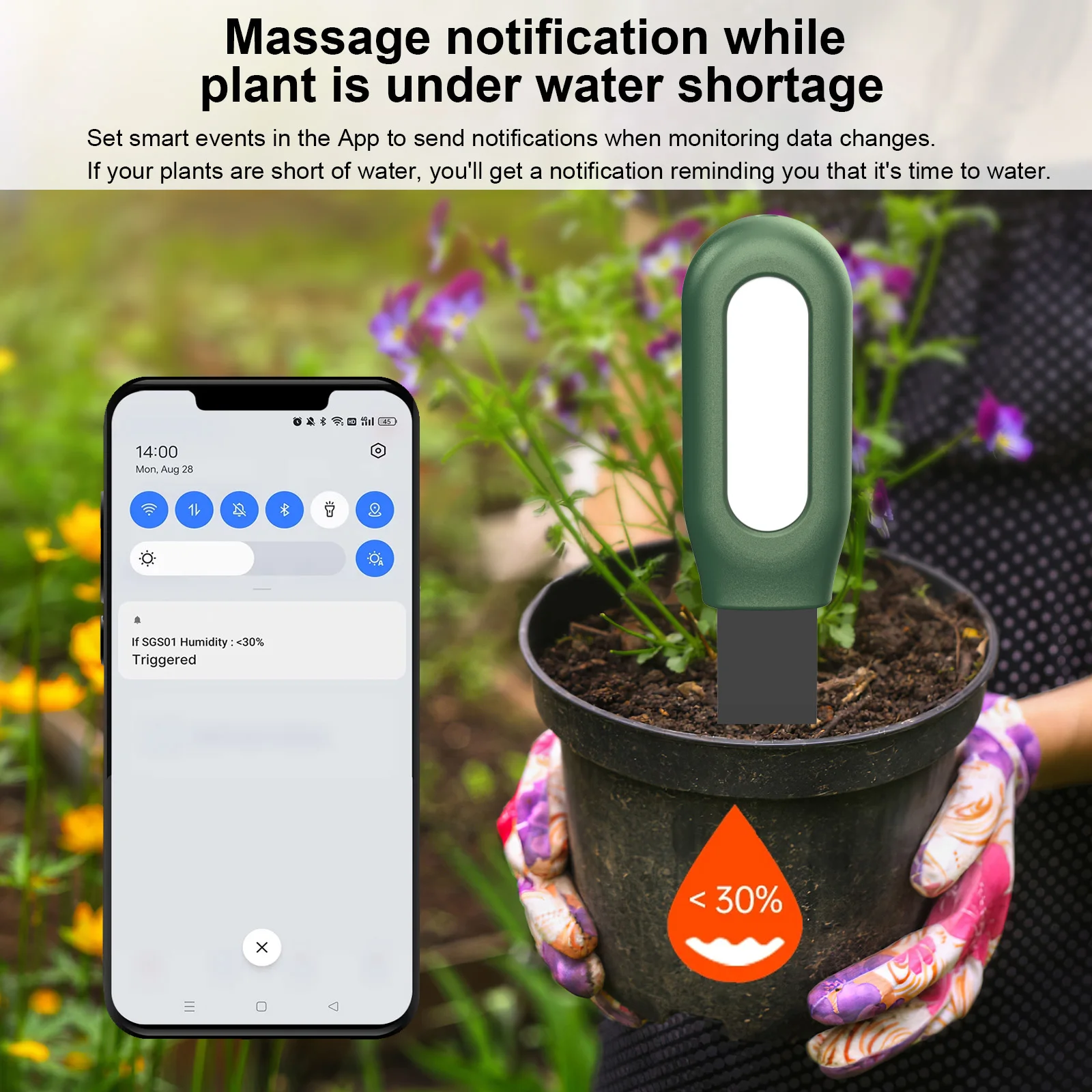 Haozee Tuya Smart Zigbee Soil Tester Temperature and Humidity Meter Moisture Sensor Garden Automation Irrigation Detector