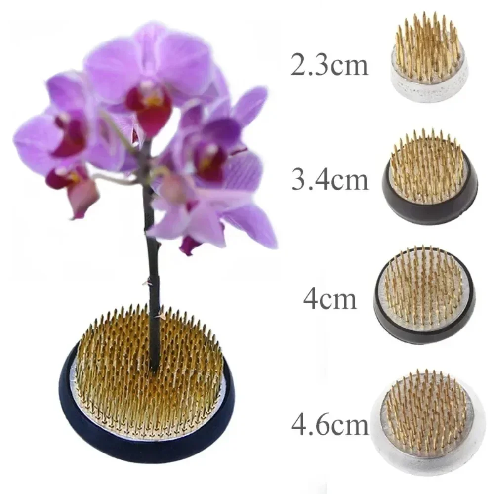 NEW Ikebana Holder Round Metal Pin Flower Insert Base Ikebana Kenzan Flower Frog Art Fixed Arranging Tools Flower Base Needle