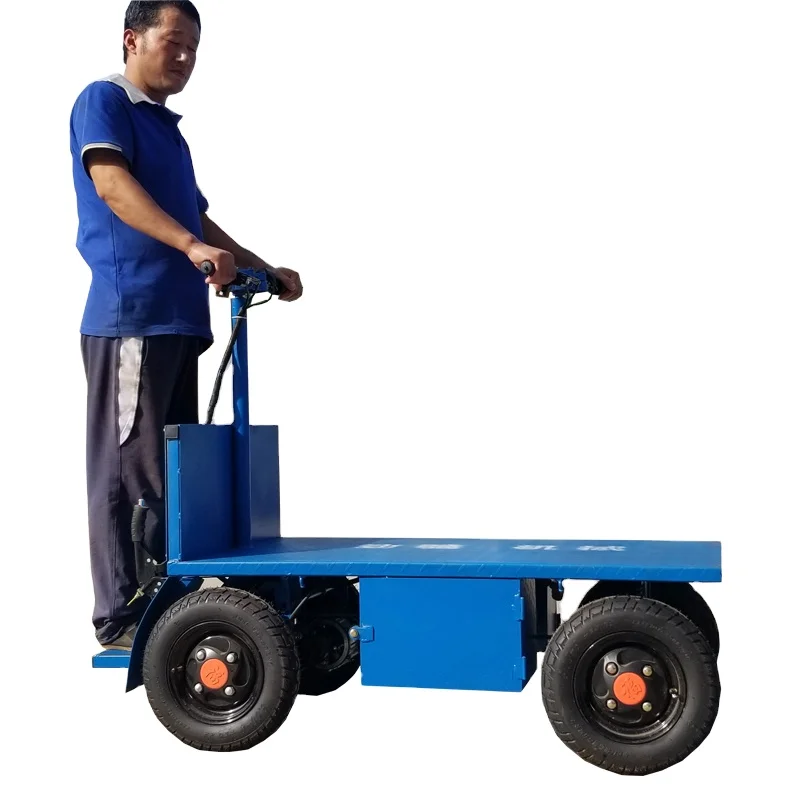 

Electric Flatbed Truck, with a Load Capacity of 1000kg, for Industrial Use, can be Equipped with Guardrails